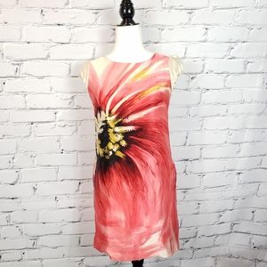 Anna Sui Pink Silk Floral Dress